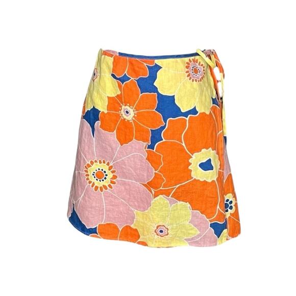 *NWOT Women’s Rails Mateo Linen Wrap Skirt – Sz L - Picture 2 of 7